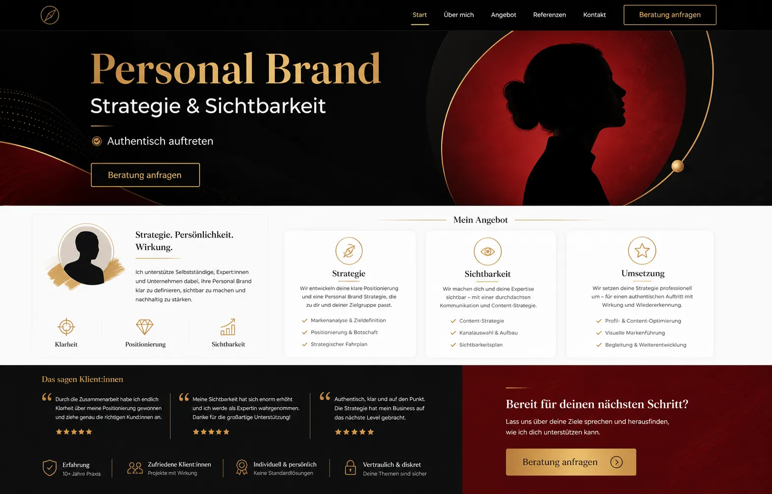 Personal Brand Website Mockup
